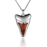 Koa Wood Warrior Mano Tooth Pendant Pendant Island by Koa Nani Small 