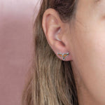 Koa Wood Whale Tail Earrings Earrings Island by Koa Nani 
