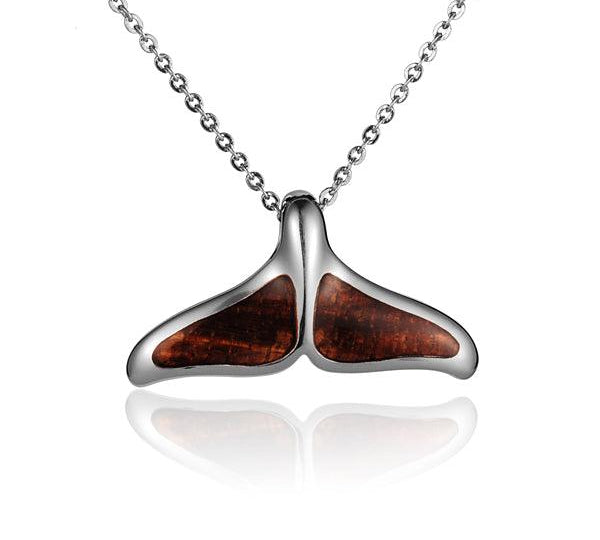 Koa Wood Whale Tail Pendant Pendant Island by Koa Nani 