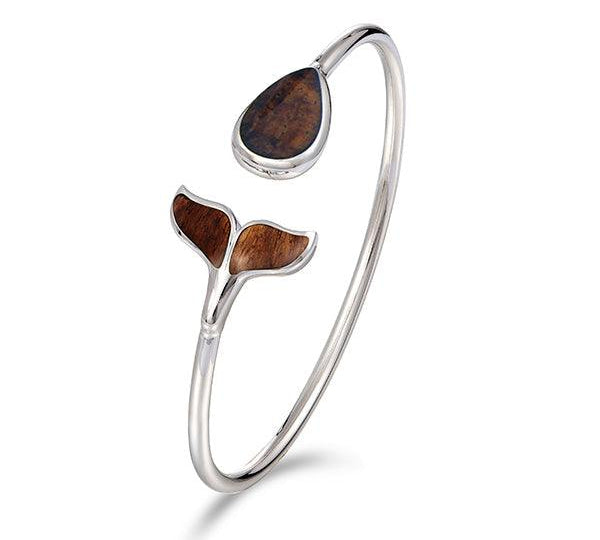 Koa Wood Whale Tail Sleek Bangle Bangle Island by Koa Nani 