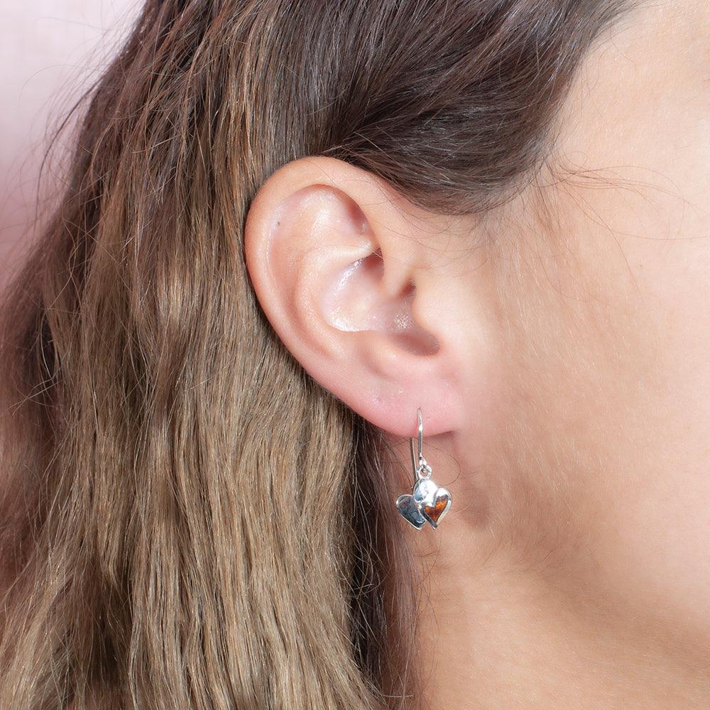 Koa Wood When Hearts Meet earrings Earrings Island by Koa Nani 