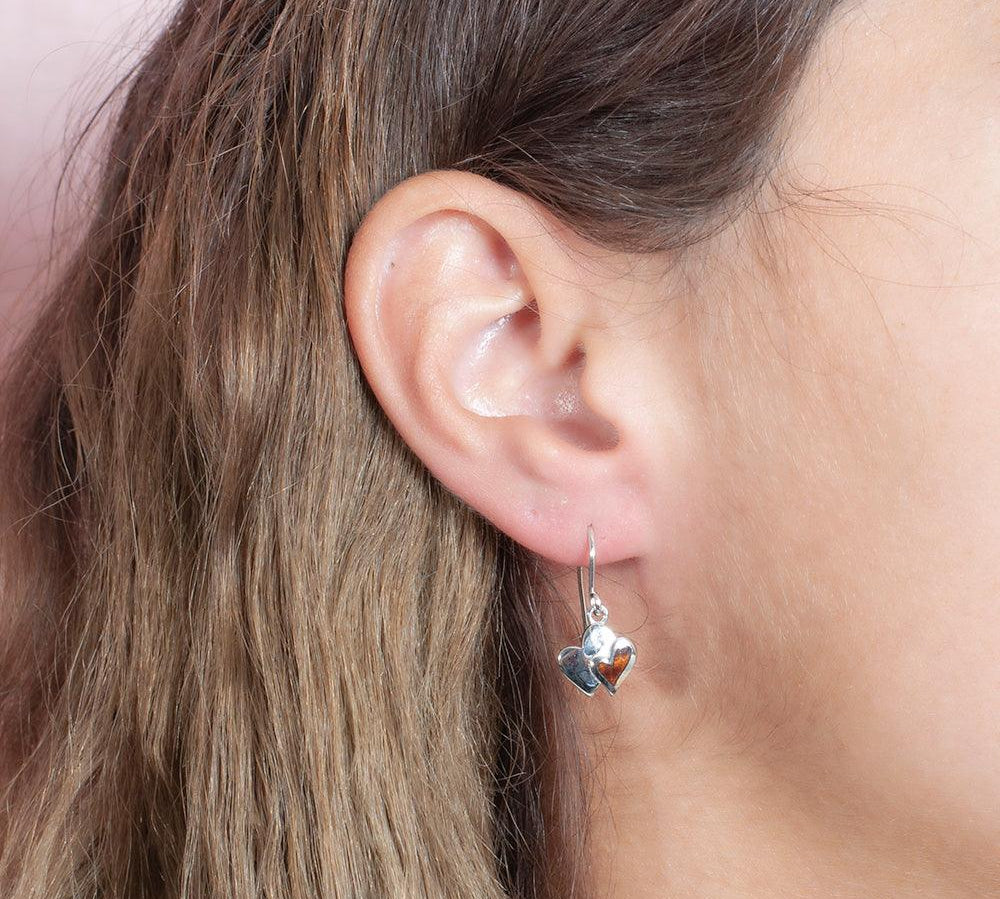 Koa Wood When Hearts Meet earrings Earrings Island by Koa Nani 