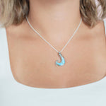 Larimar Ahi Fishhook Pendant Pendant Island by Koa Nani 