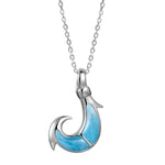 Larimar Ahi Fishhook Pendant Pendant Island by Koa Nani Large 