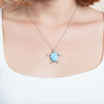 Larimar Akamai Honu Pendant Pendant Island by Koa Nani 