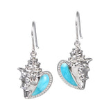 Larimar Ali’i Conch Shell Earrings Earrings Island by Koa Nani 