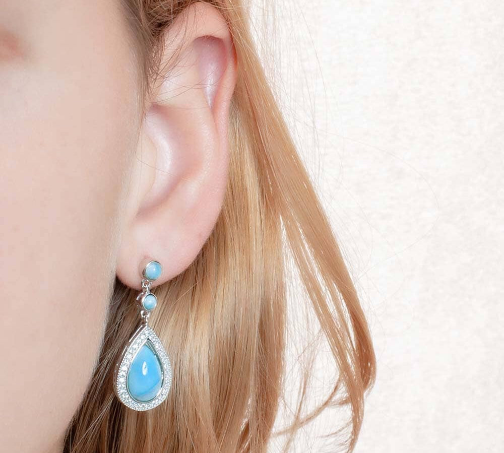 Larimar Allure Earrings Earrings Island by Koa Nani 