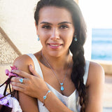 Larimar Aloha Heart Earrings Earrings Island by Koa Nani 