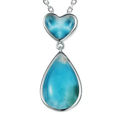 Larimar Aloha Heart Pendant Pendant Island by Koa Nani 