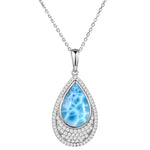 Larimar Alohilohi Teardrop Pendant Pendant Island by Koa Nani 