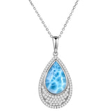 Larimar Alohilohi Teardrop Pendant Pendant Island by Koa Nani 