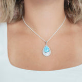 Larimar Alohilohi Teardrop Pendant Pendant Island by Koa Nani 