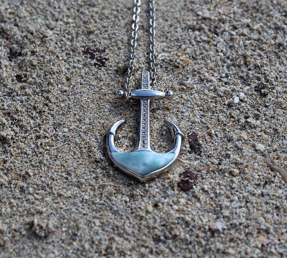 Larimar Anchor Pendant Pendant Island by Koa Nani 