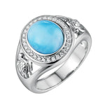 Larimar and Honu Cocktail Ring Ring Island by Koa Nani 5