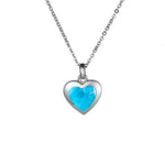 The picture shows a 925 sterling silver larimar heart pendant.