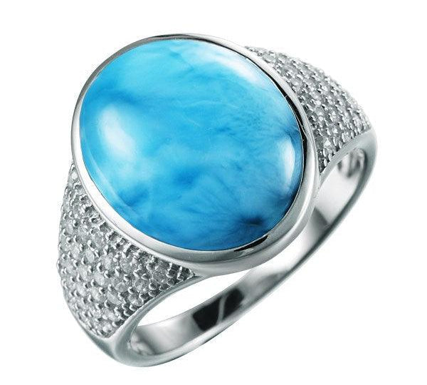 Larimar Atlantis Cocktail Ring Ring Island by Koa Nani 5