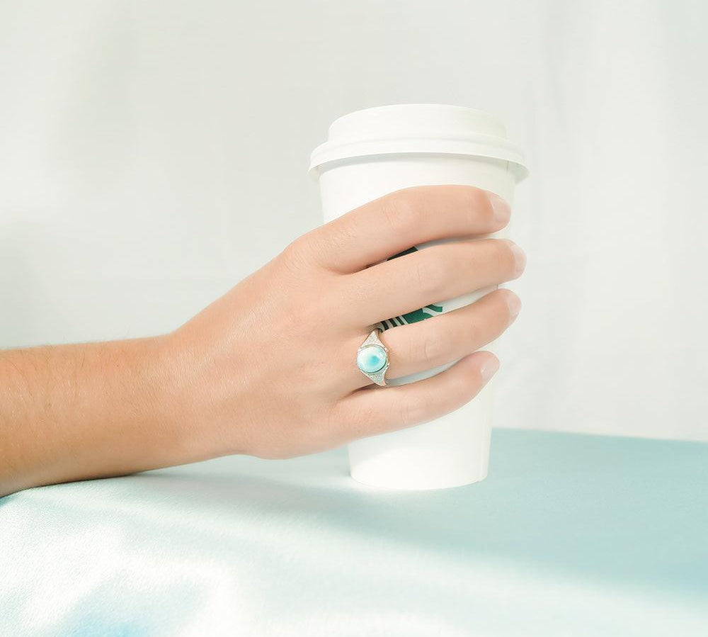 Larimar Atlantis Cocktail Ring Ring Island by Koa Nani 
