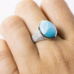 Larimar Atlantis Cocktail Ring Ring Island by Koa Nani 