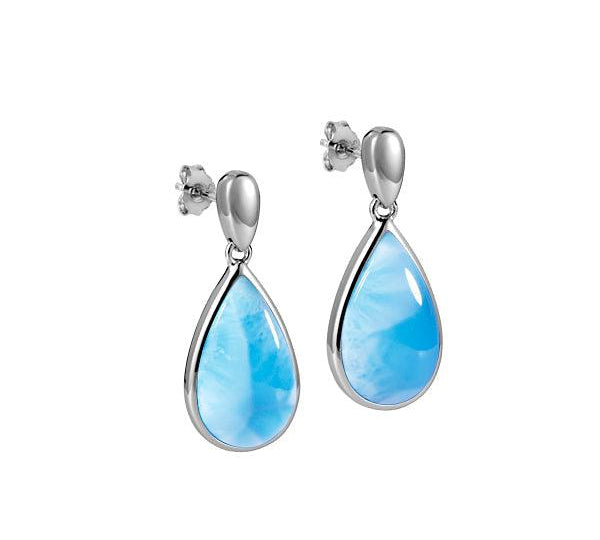 Larimar Azul Teardrop Ascend Earrings Earrings Island by Koa Nani 