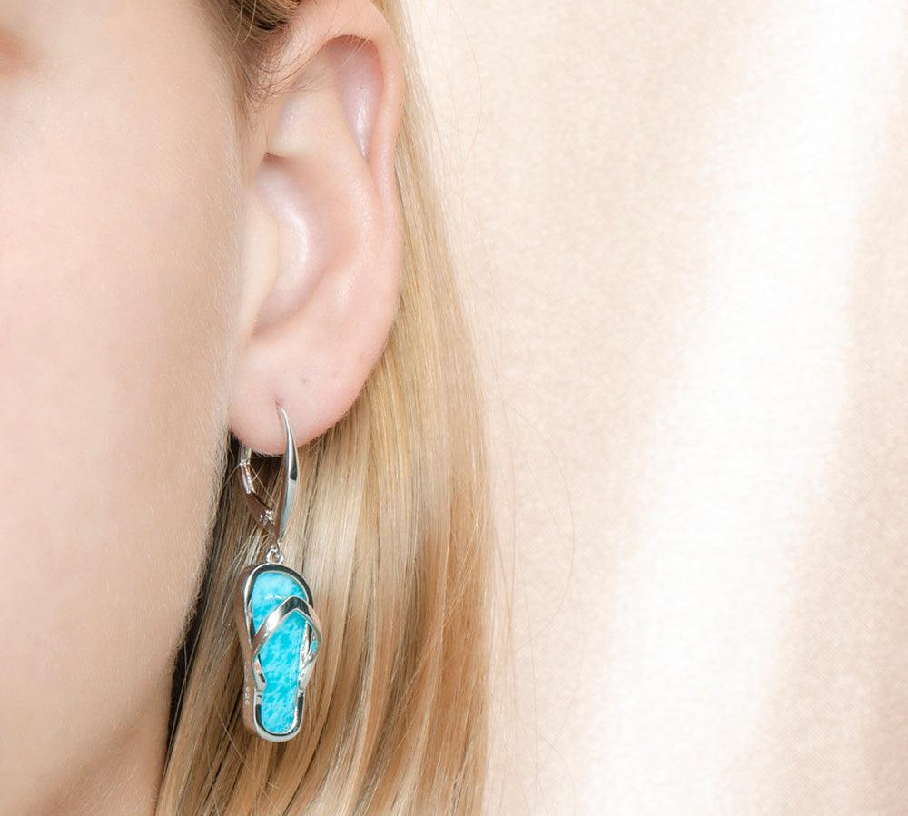 Larimar Beach Slipper Earrings Earrings Island by Koa Nani 