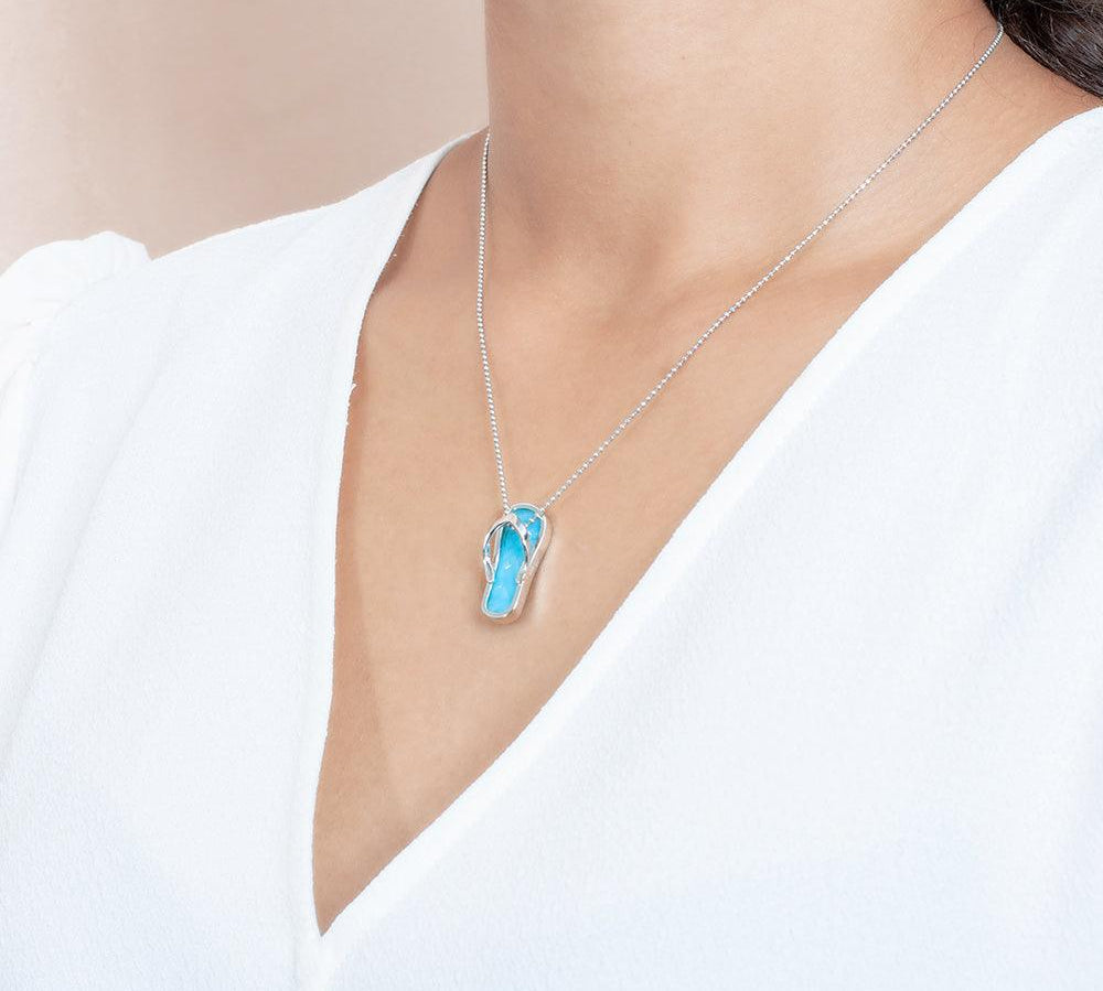 Larimar Beach Slipper Pendant Pendant Island by Koa Nani 