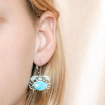 Larimar Blue Crab’s Treasure Earrings Earrings Island by Koa Nani 
