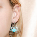 Larimar Blue Crab’s Treasure Earrings Earrings Island by Koa Nani 