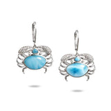 Larimar Blue Crab’s Treasure Earrings Earrings Island by Koa Nani 