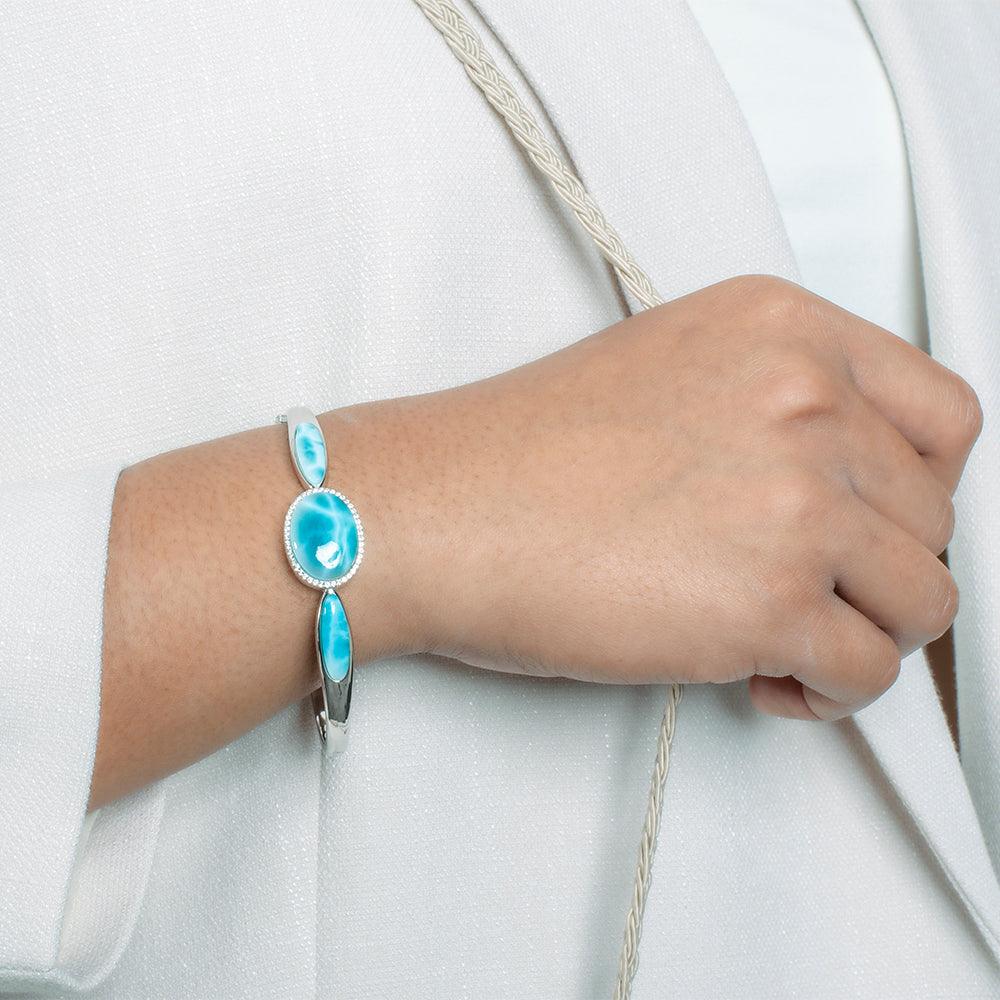 Larimar Blue Moon Eclipse Bangle Bangle Island by Koa Nani 