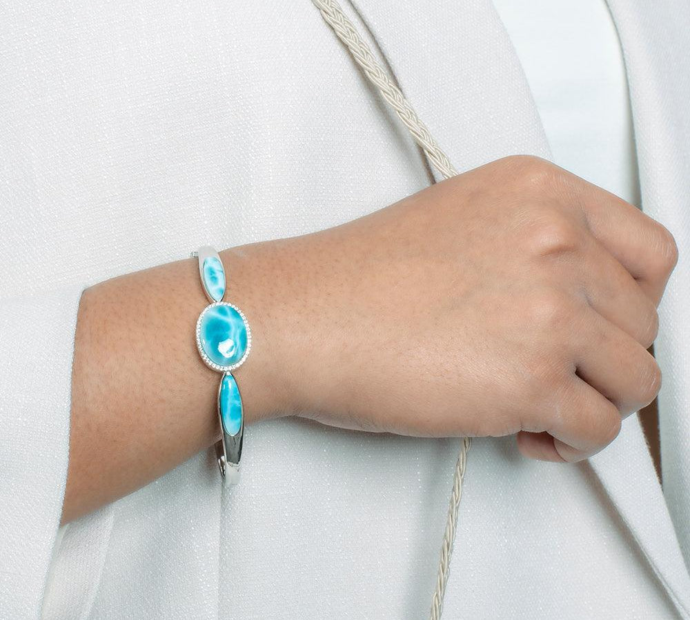 Larimar Blue Moon Eclipse Bangle Bangle Island by Koa Nani 