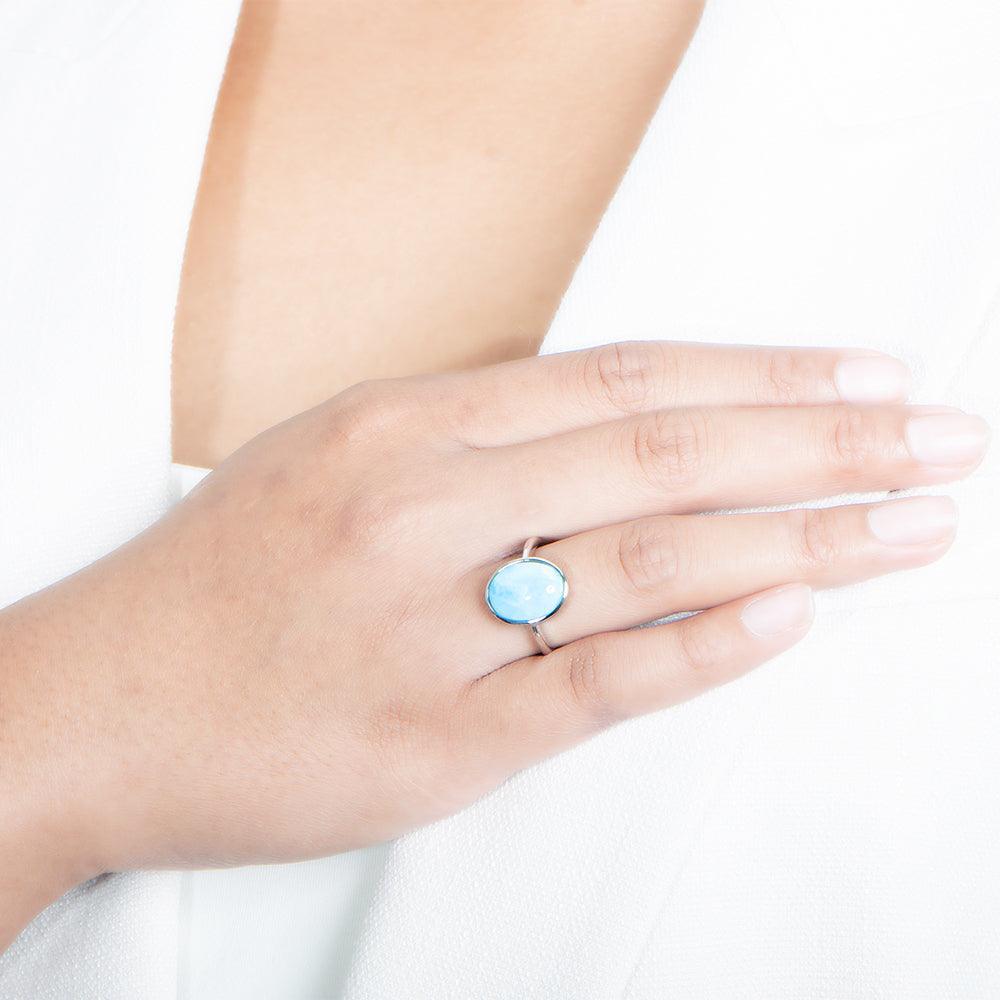 Larimar Blue Planet Ring Ring Island by Koa Nani 