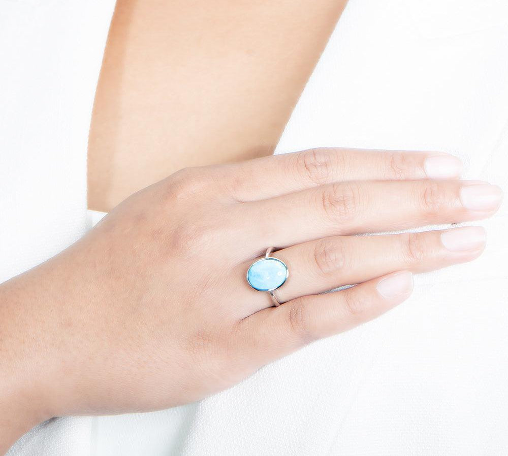 Larimar Blue Planet Ring Ring Island by Koa Nani 