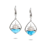 Larimar Breaking Dawn Pearl Earrings Earrings Island by Koa Nani Akoya Pearl 