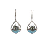 Larimar Breaking Dawn Pearl Earrings Earrings Island by Koa Nani Tahitian Pearl 
