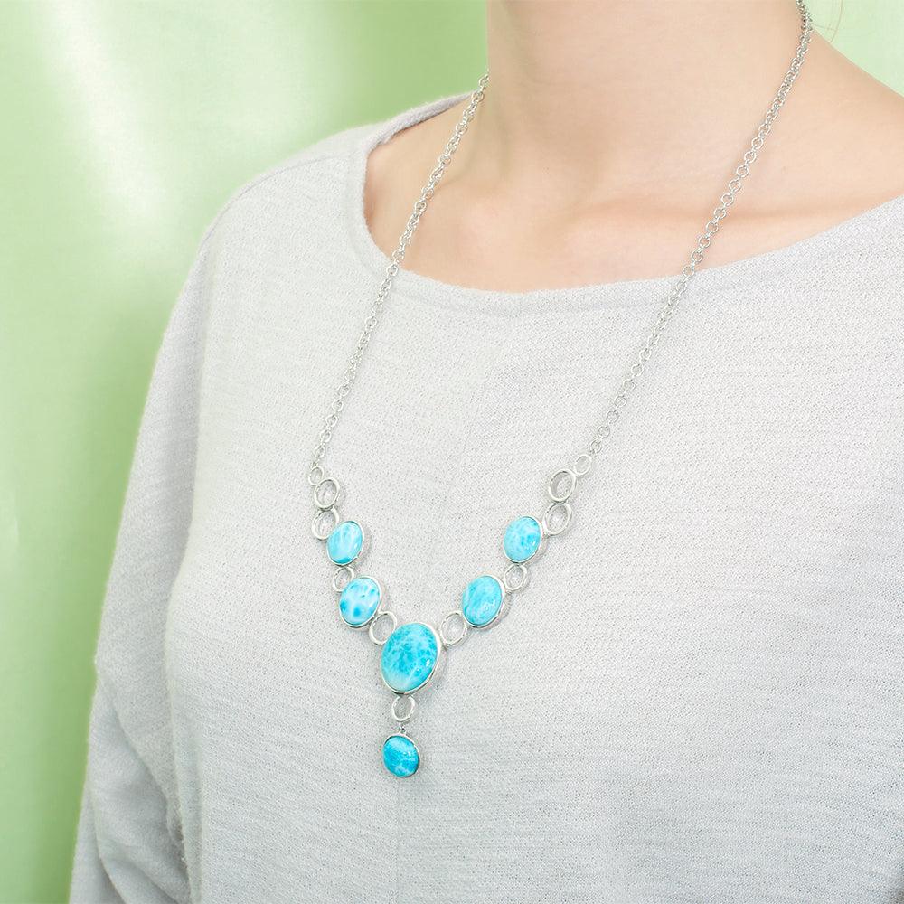 Larimar Bubbles Charm Necklace Necklace Island by Koa Nani 