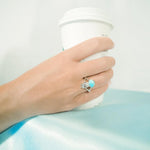Larimar Button Jellyfish Ring Ring Island by Koa Nani 