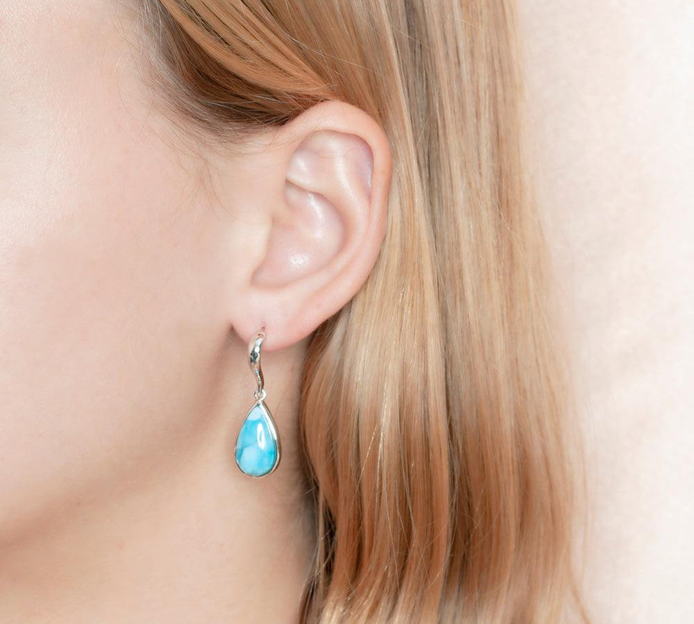 Larimar Calypso Teadrop Slide Earrings Earrings Island by Koa Nani 