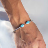 Larimar Calypso Teardrop Bangle Bangle Island by Koa Nani 