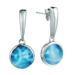 Larimar Circle Earrings Earrings Island by Koa Nani 