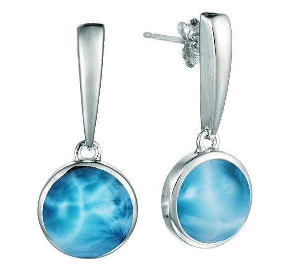 Larimar Circle Earrings Earrings Island by Koa Nani 
