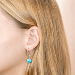 Larimar Circle Hook Earrings Earrings Island by Koa Nani 