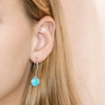 Larimar Circle Hook Earrings Earrings Island by Koa Nani 
