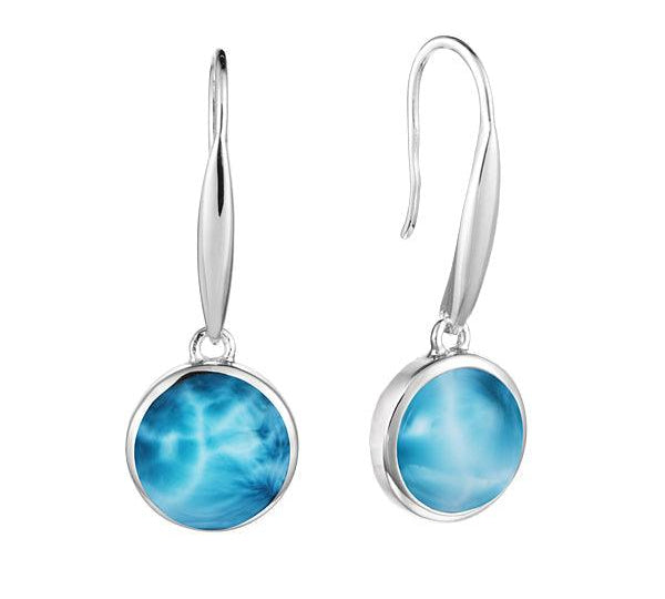Larimar Circle Hook Earrings Earrings Island by Koa Nani 