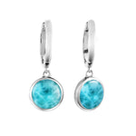 Larimar Circle Hoop Earrings Earrings Island by Koa Nani 