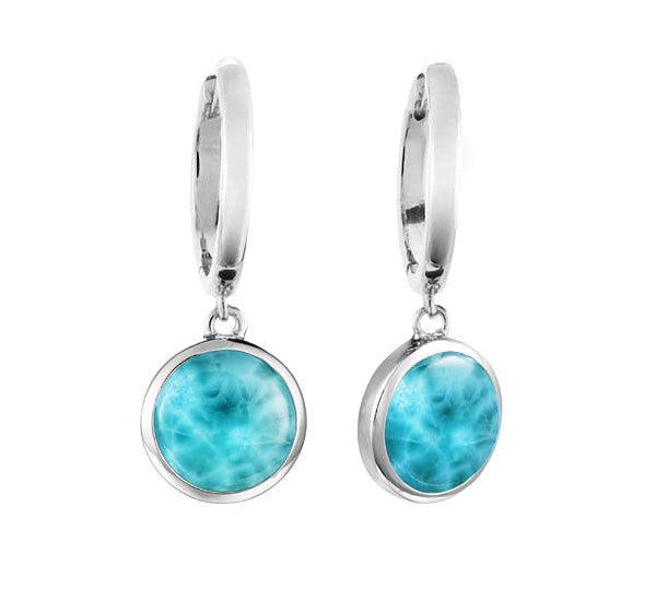 Larimar Circle Hoop Earrings Earrings Island by Koa Nani 