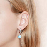 Larimar Circle Hoop Earrings Earrings Island by Koa Nani 