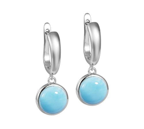 Larimar Circle Loop Earrings Earrings Island by Koa Nani 