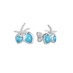 Larimar Coconut Earrings Earrings Island by Koa Nani 