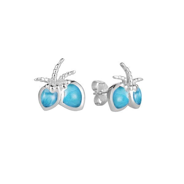 Larimar Coconut Earrings Earrings Island by Koa Nani 