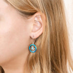 Larimar Compass Earrings with Opalite Earrings Island by Koa Nani 